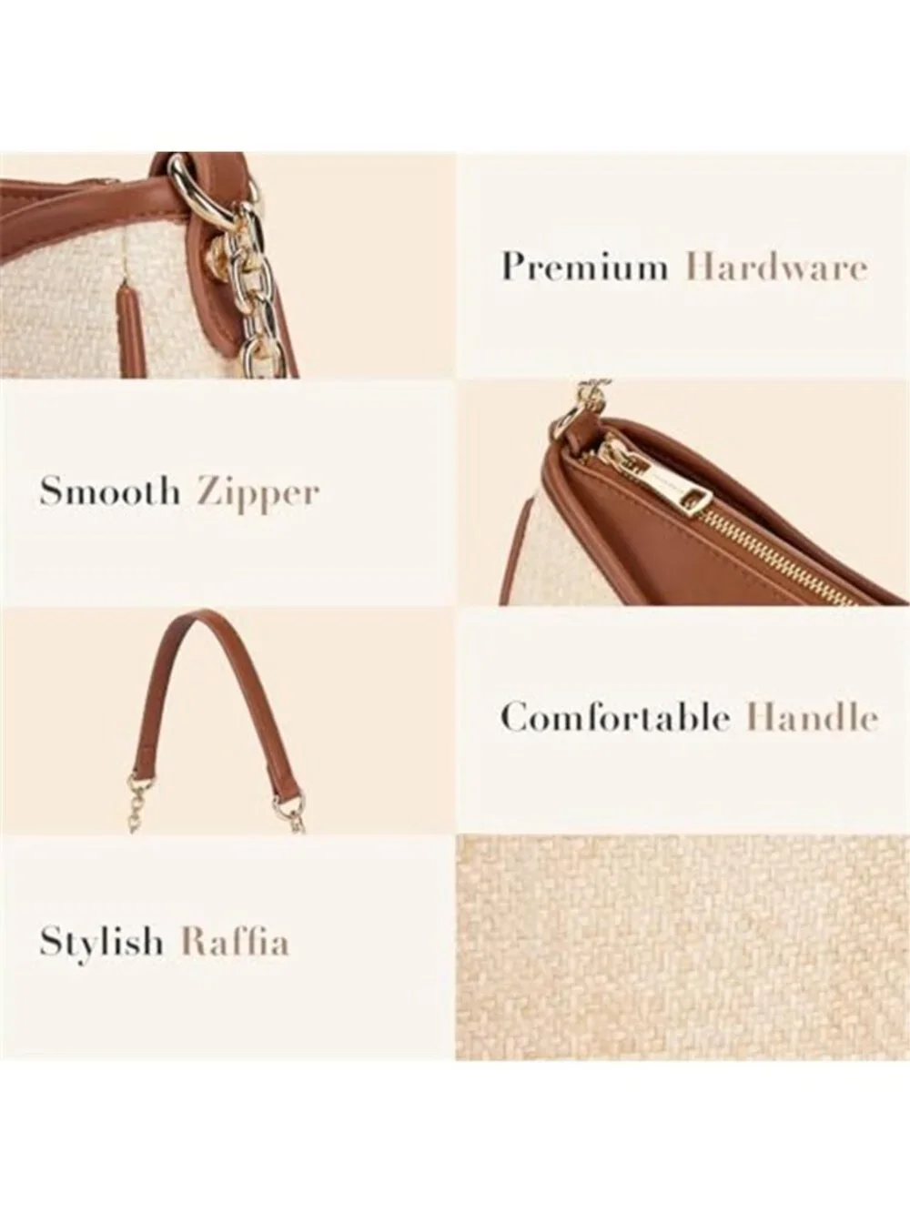 Women's Small Shoulder Bag Vegan Leather Underarm Purse Classic Hobo Handbag